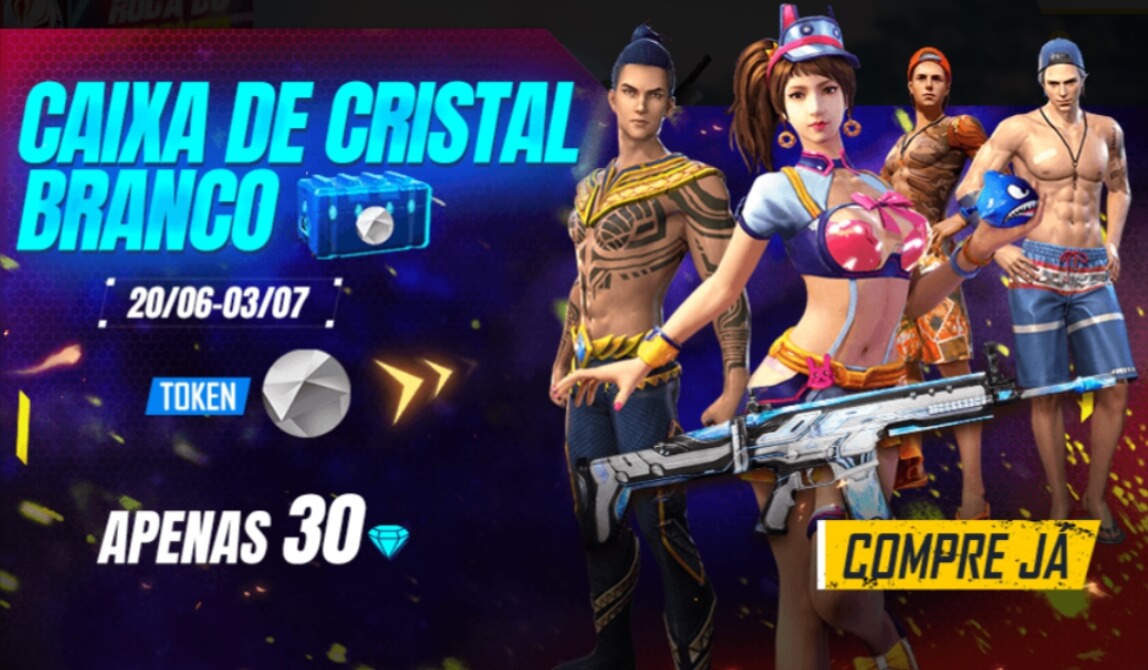 Free Fire: como conseguir token cristal branco e trocar por skins