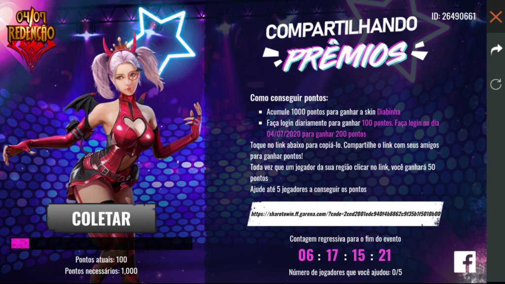 Rewards FF: Codiguin Free Fire em setembro 2023 - Free Fire Club