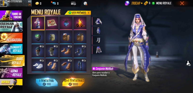 Menu Royale Free Fire: Todas as formas de ganhar itens no jogo - Millenium