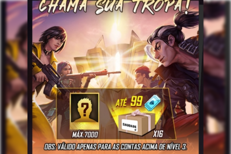 COMO CHAMAR AMIGO DE VOLTA NO FREE FIRE - E COMPLETA O EVENTO CHAMA A  TROPA! 