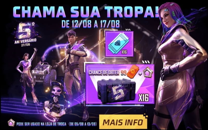 Free Fire: evento para chamar o amigo de volta chega com Squad Beatz