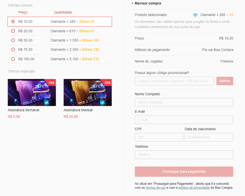 Free Fire: como comprar diamantes com desconto no BoaCompra