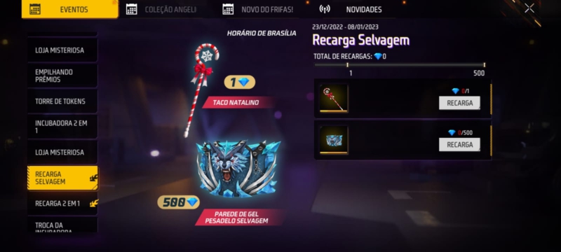 Recarga Free Fire: ganhe Parede De Gelo Monstrinho ao comprar